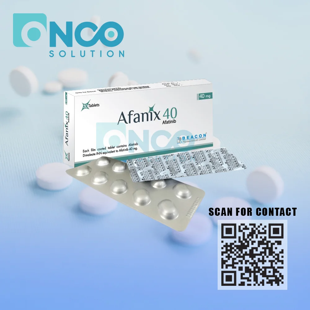 Afanix 40 MG (Afatinib) Tablets - Effective treatment for non-small cell lung cancer by Beacon Pharmaceuticals, available from Onco Solution.