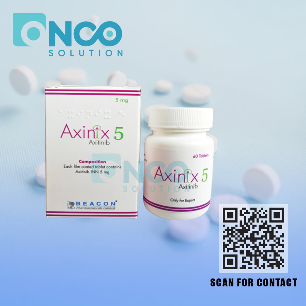 Axinix 5 MG (Axitinib) Tablets for Renal Cell Carcinoma by Beacon Pharmaceuticals Ltd., supplied by Onco Solution.