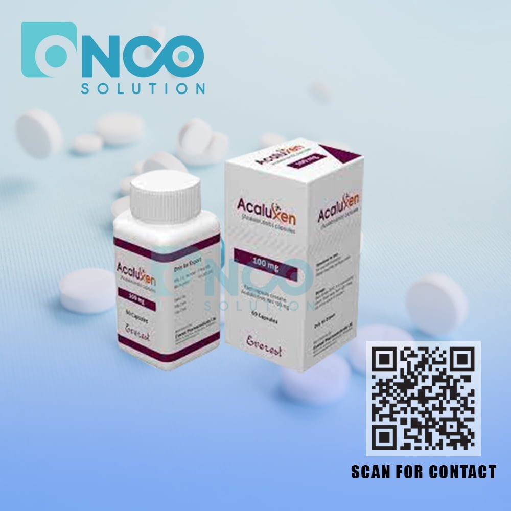 Acaluxen 100 MG (Acalabrutinib) Capsules - Targeted B-cell malignancy treatment by Everest Pharmaceutical, available from Onco Solution.