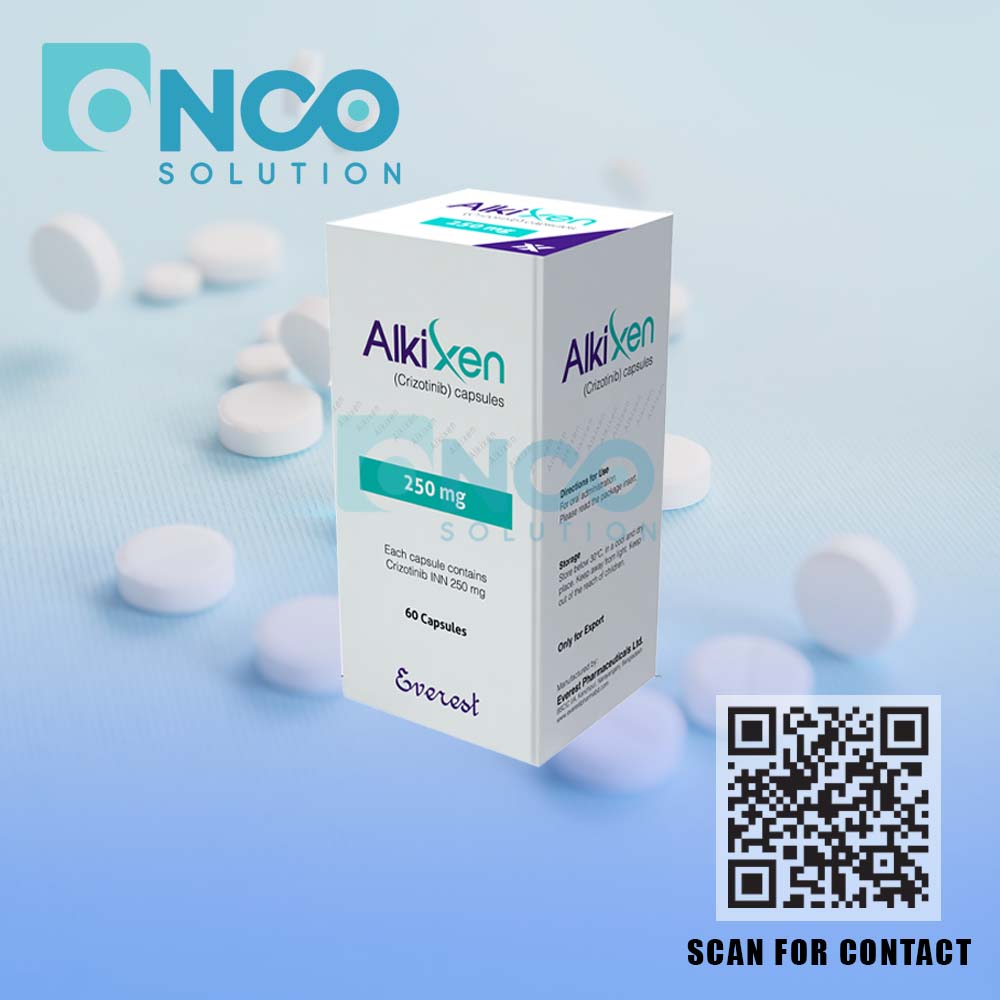 Alkixen 250 mg (Crizotinib) Capsules - Non-small cell lung cancer treatment by Everest Pharmaceuticals Ltd., supplied by Onco Solution.