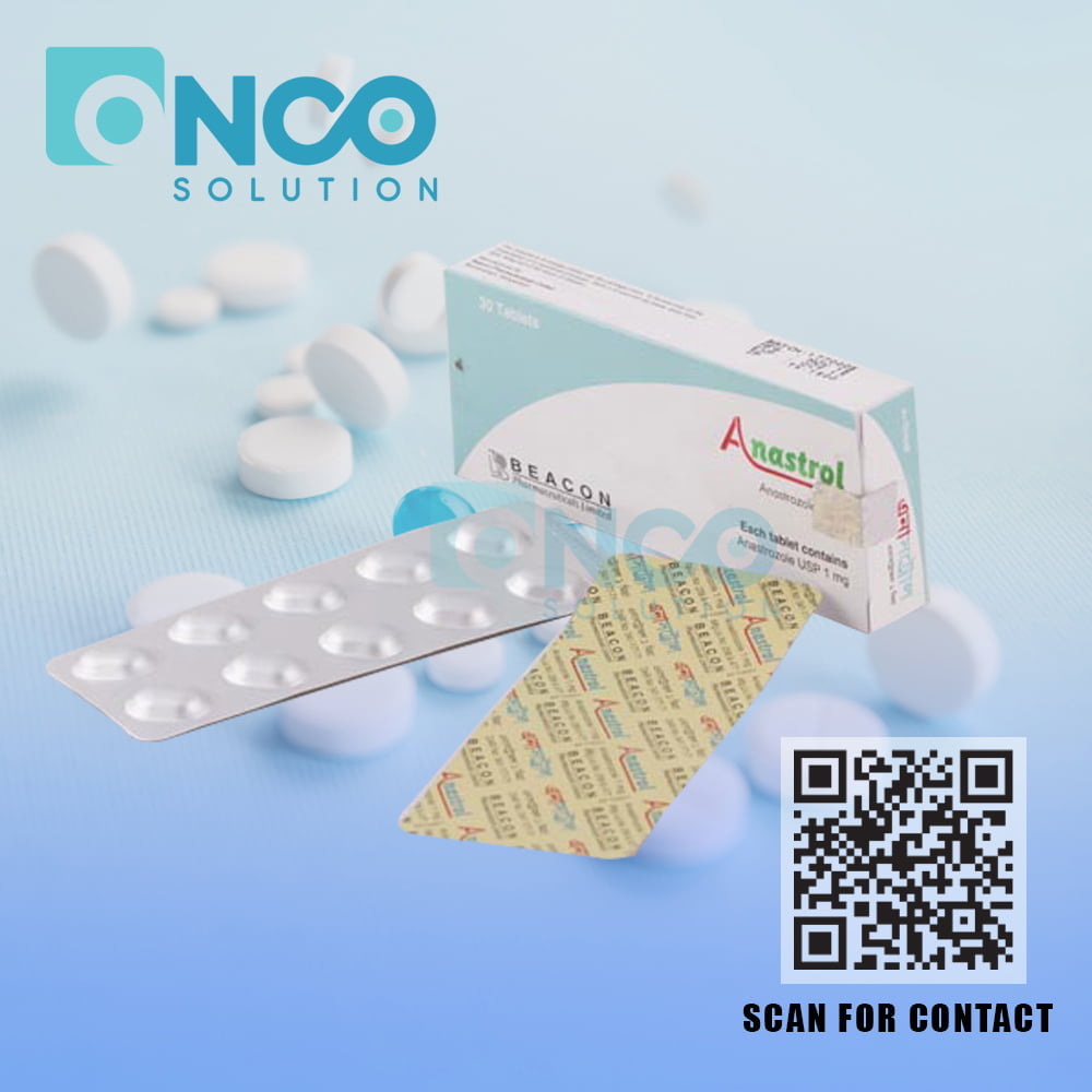 Anastrol (Anastrozole) Tablets - Effective hormone therapy for breast cancer by Beacon Pharmaceuticals, available from Onco Solution.