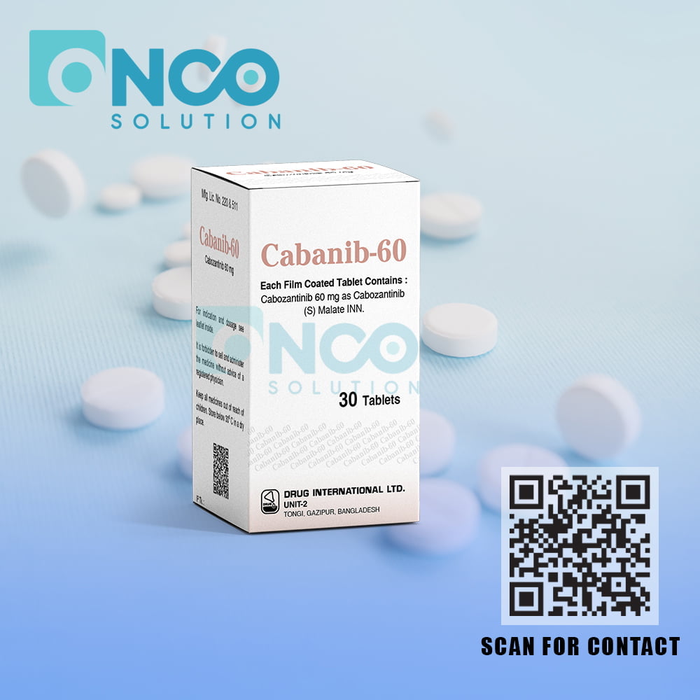 Cabanib 60 MG (Cabozantinib) Capsules - Cancer treatment by Drug International Ltd., available from Onco Solution.