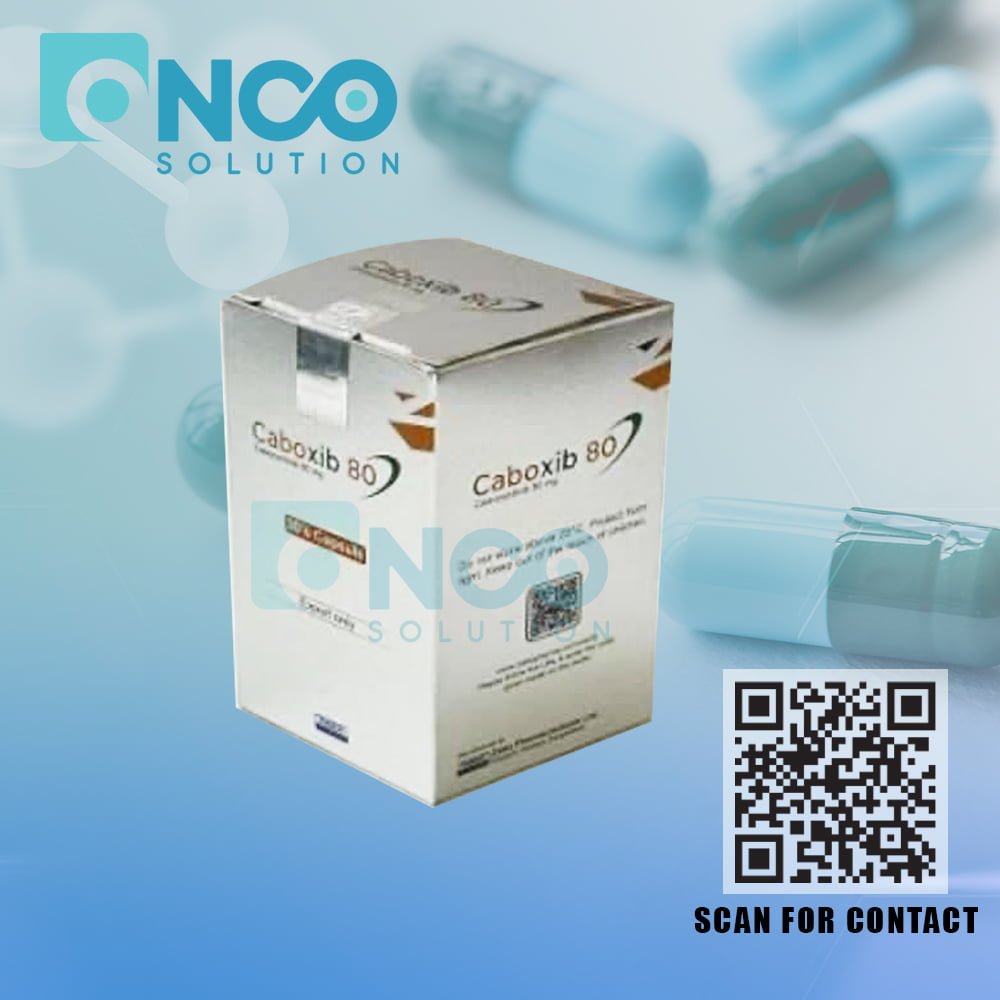 Caboxib 80 MG (Cabozantinib) Capsules - Effective treatment for advanced cancers by Beacon Pharmaceuticals, available from Onco Solution.