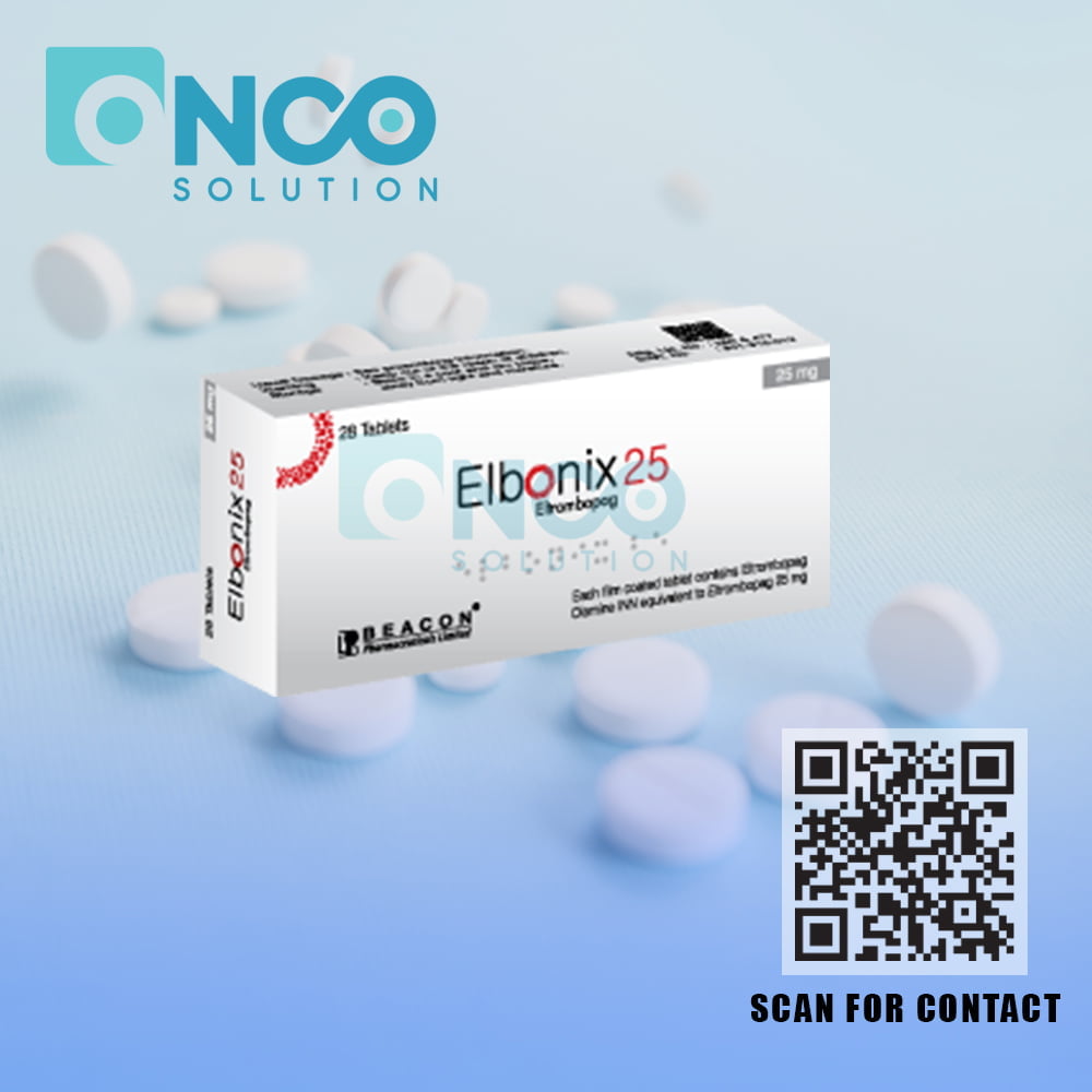 Elbonix 25MG (Eltrombopag Olamine) Tablets - Treat low platelet counts by Beacon Pharmaceuticals Ltd.