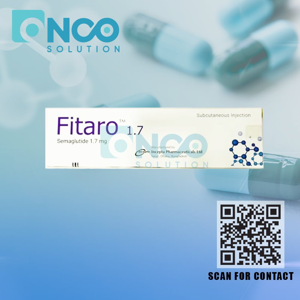 Fitaro 1.7 mg (Semaglutide) Injection - Type 2 diabetes treatment by Incepta Pharmaceuticals Ltd., supplied by Onco Solution.