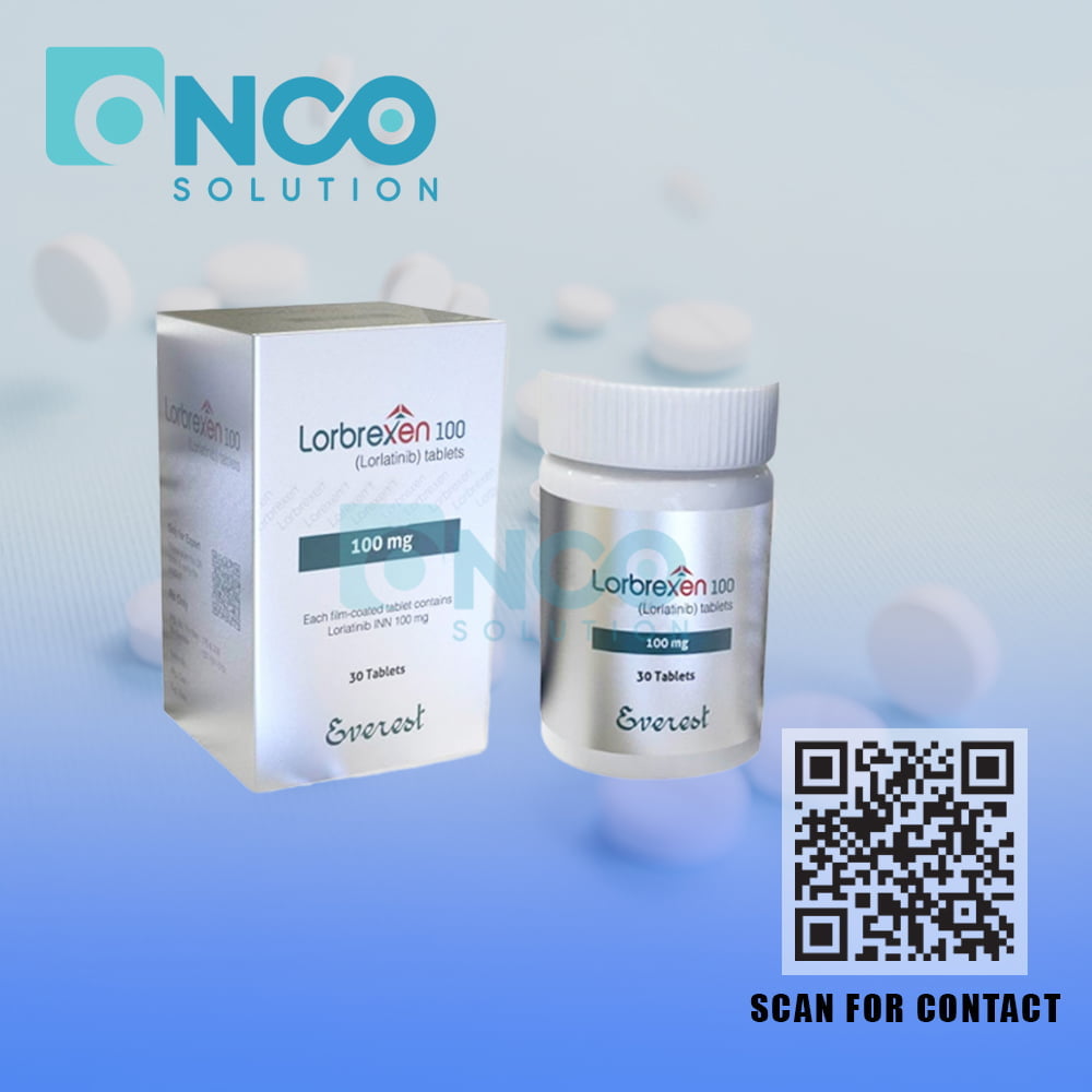 Lorbrexen 100 MG (Lorlatinib) Tablets for NSCLC by Everest Pharmaceutical Ltd., supplied by Onco Solution.