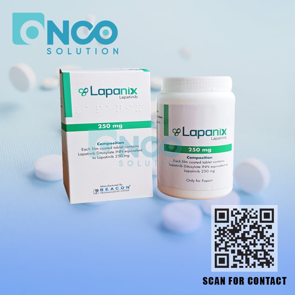 Lapanix 250 MG (Lapatinib) Tablets - Effective treatment for HER2-positive breast cancer by Beacon Pharmaceuticals, available from Onco Solution