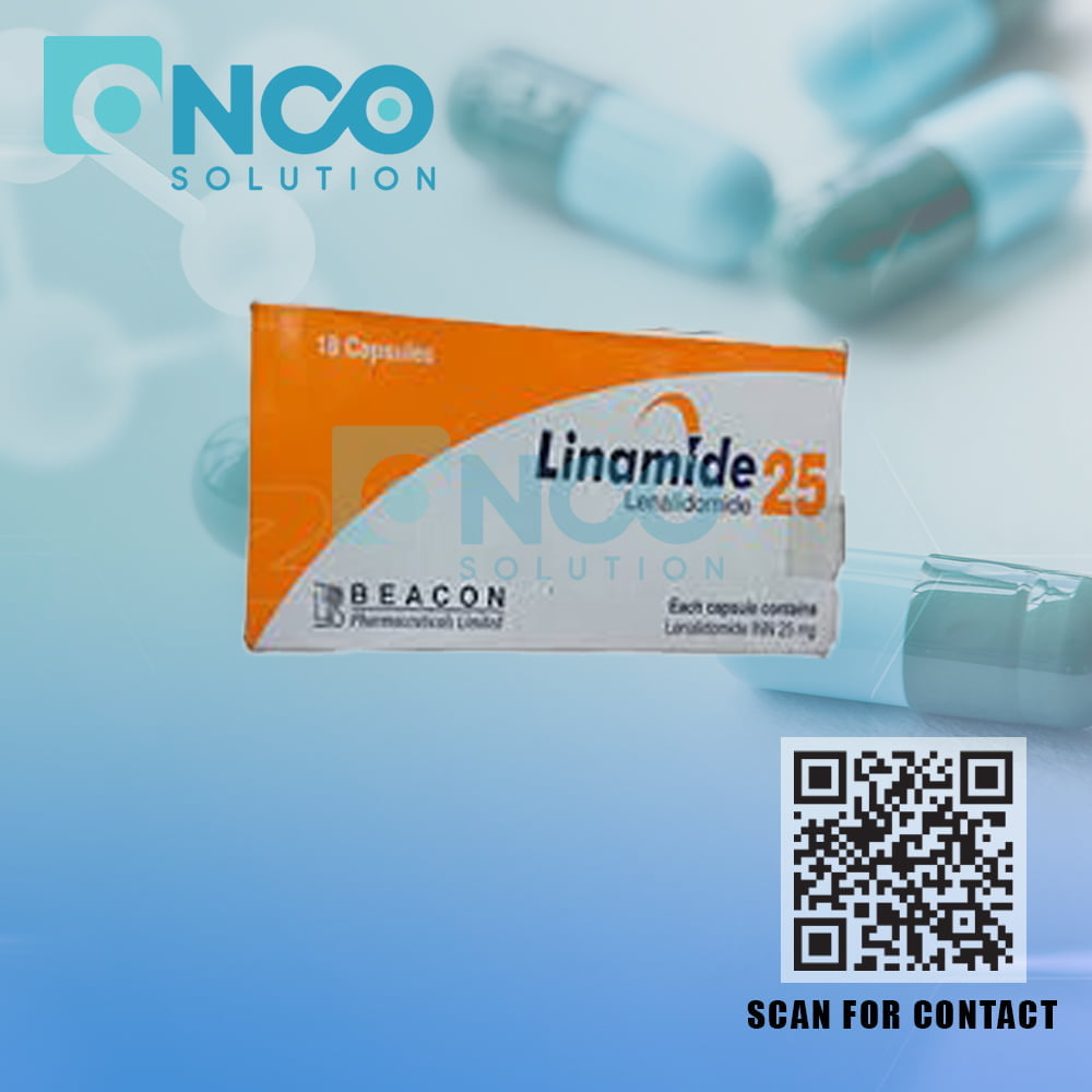 Linamide 25 MG (Lenalidomide) Capsules - Advanced therapy for multiple myeloma by Beacon Pharmaceuticals, available from Onco Solution.