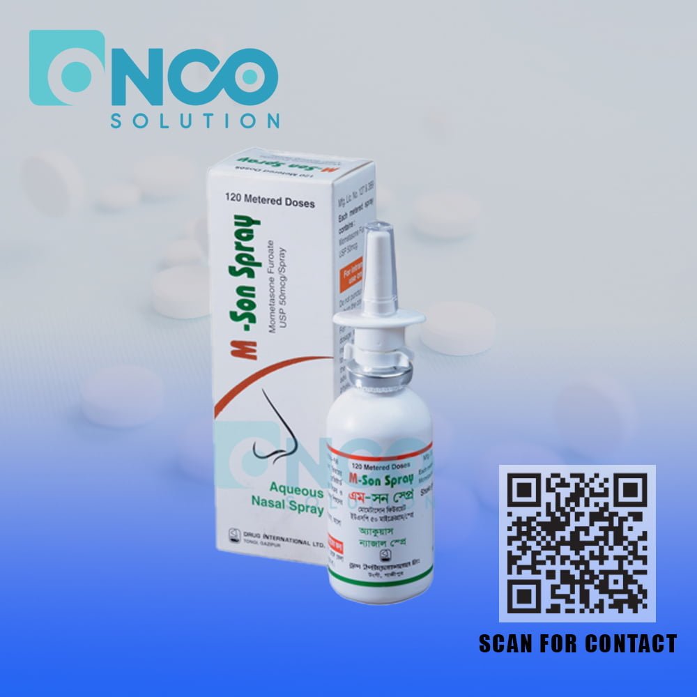 M-Son Spray (Mometasone Furoate) - Nasal spray for allergic rhinitis by Beacon Pharmaceuticals, available from Onco Solution.