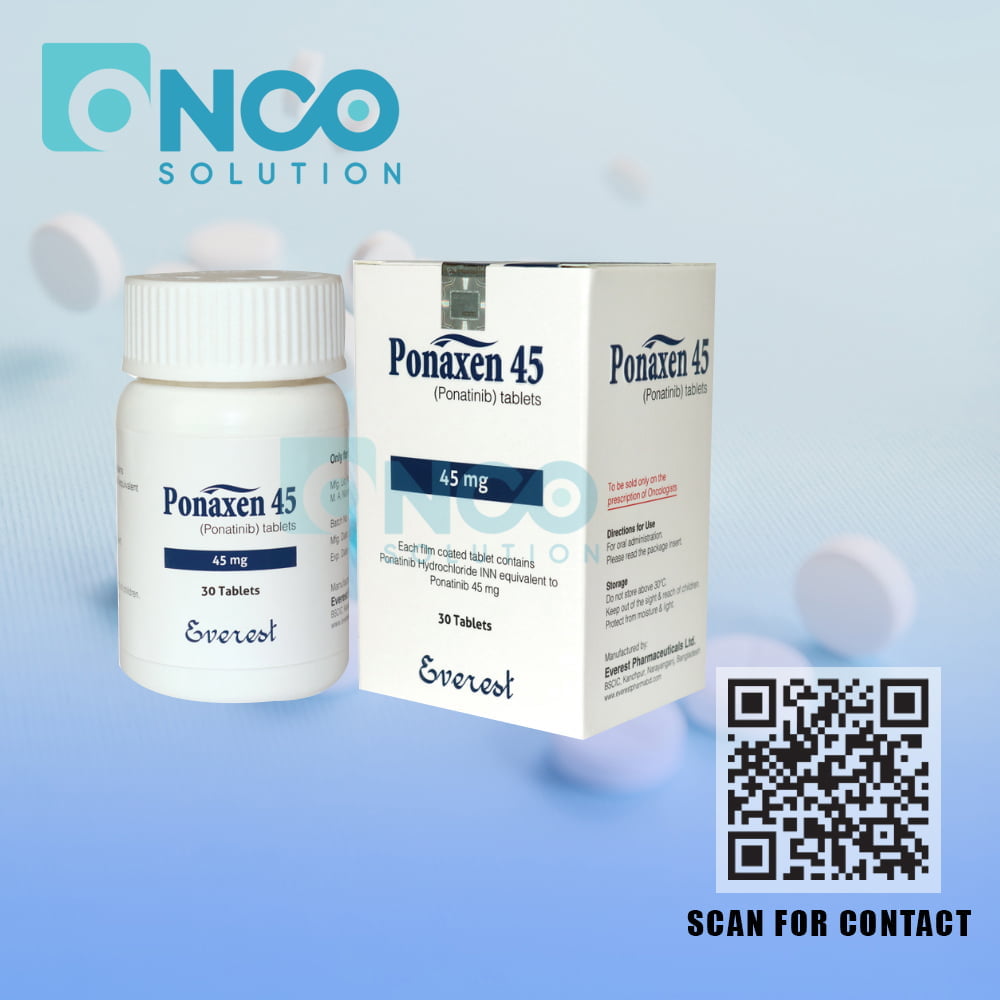 Ponaxen 45 MG (Ponatinib) Tablets - Advanced therapy for leukemia by Beacon Pharmaceuticals, available from Onco Solution.