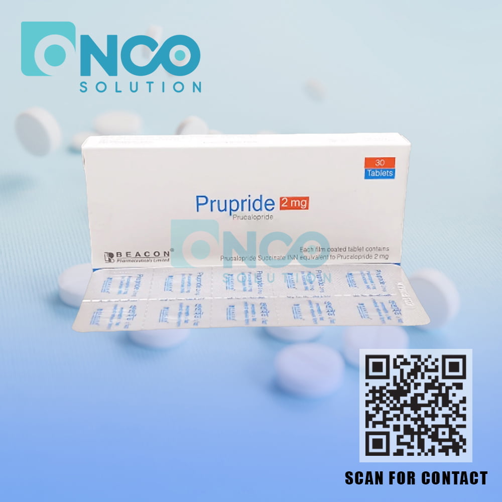 Prupride 2 MG (Prucalopride) Tablets - Treatment for chronic constipation by Beacon Pharmaceuticals, available from Onco Solution.