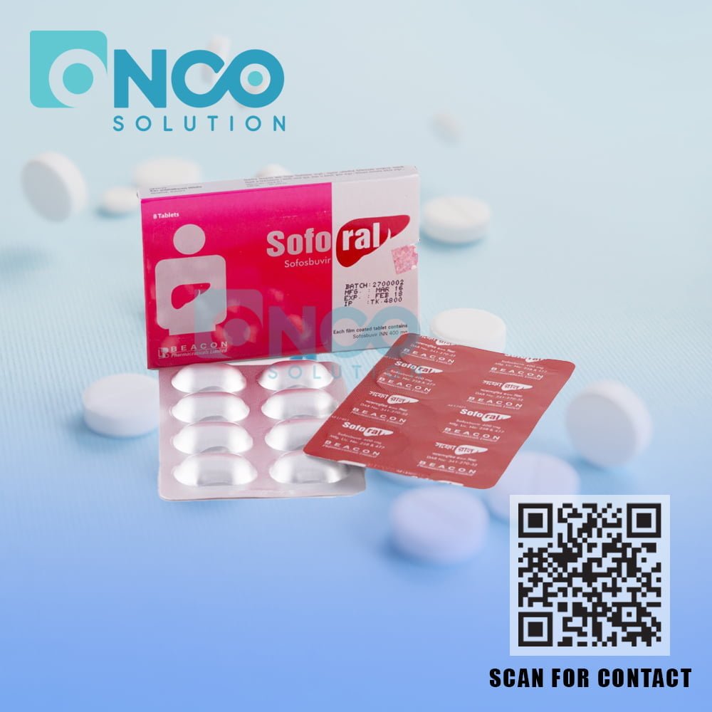 Soforal 400 MG (Sofosbuvir) Tablets - Effective treatment for chronic Hepatitis C by Beacon Pharmaceuticals, available from Onco Solution.