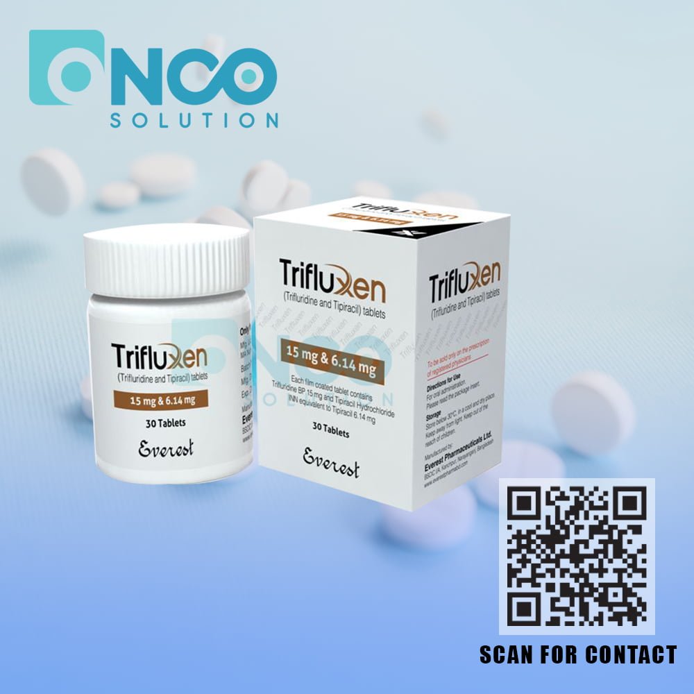 rifluxen 15 MG + 6.14 MG (Trifluridine and Tipiracil) Tablets - Advanced colorectal cancer treatment by Ziska Pharmaceuticals, available from Onco Solution.