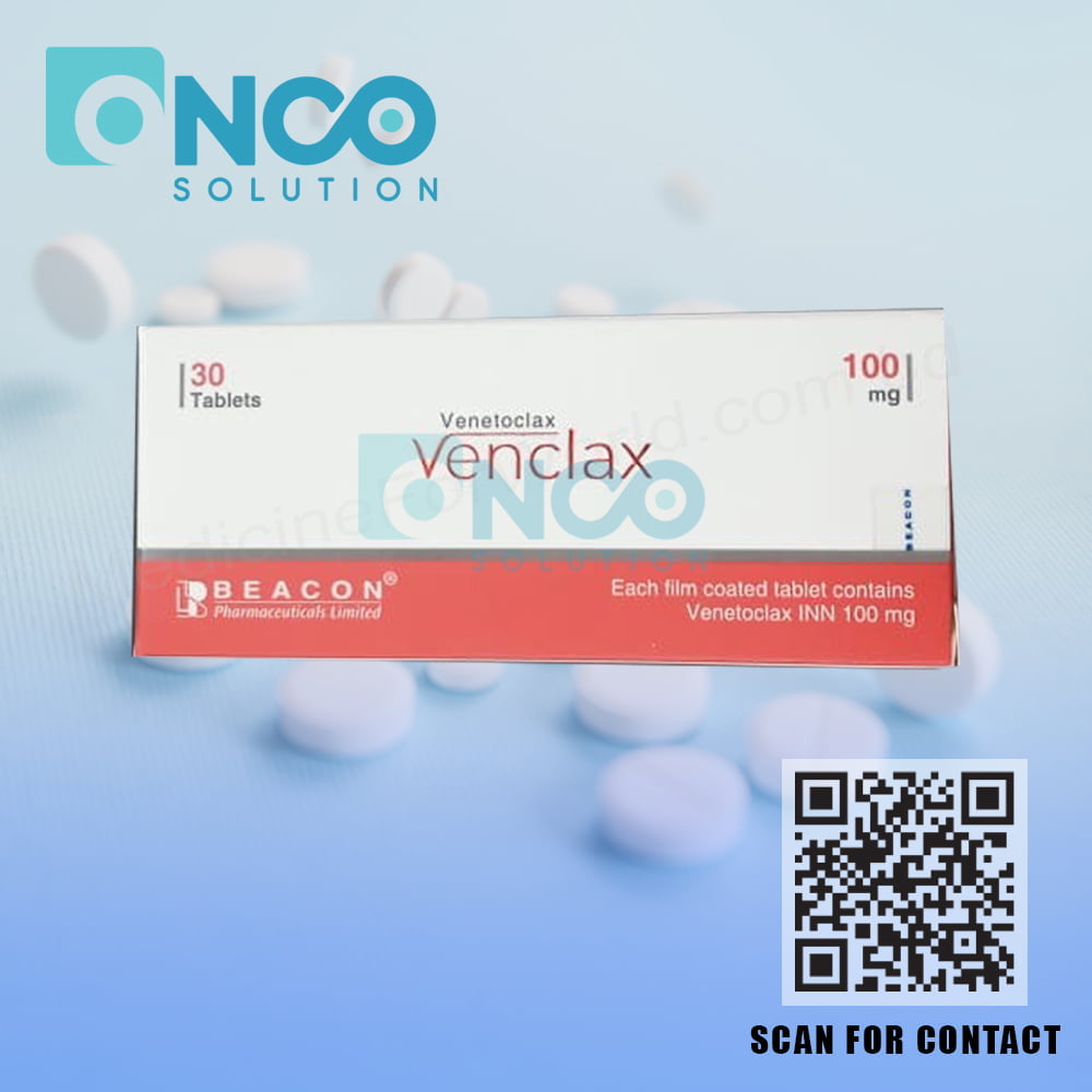 Venclax 100 MG (Venetoclax) Tablets by Beacon Pharmaceuticals - Targeted cancer therapy available from Onco Solution.