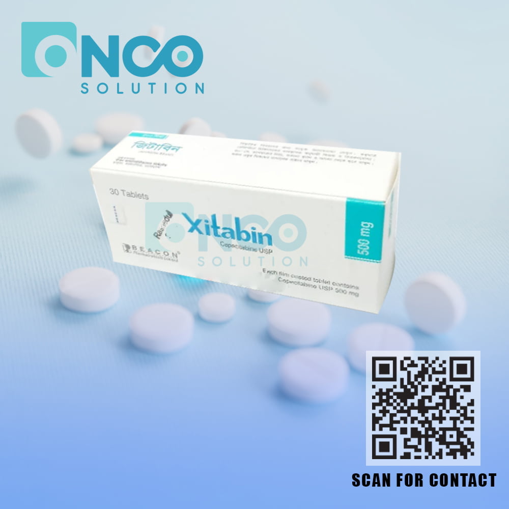 Xitabin 500 MG (Capecitabine) Tablets - Chemotherapy treatment for cancer by Beacon Pharmaceuticals, available from Onco Solution.