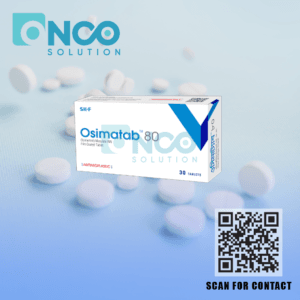 Osimatab 80 mg tablet for EGFR-mutant lung cancer treatment.